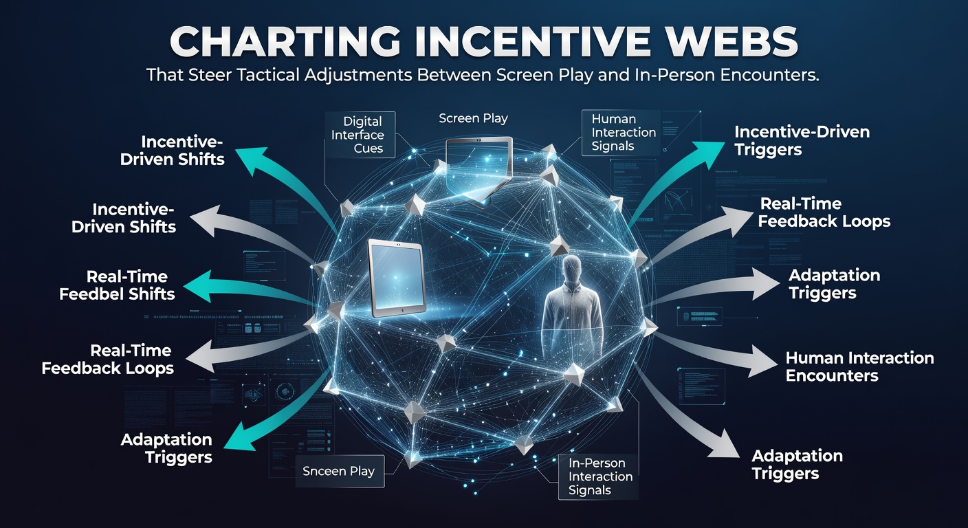 Diagram showing interconnected poker incentive pathways between mobile apps and live casino environments