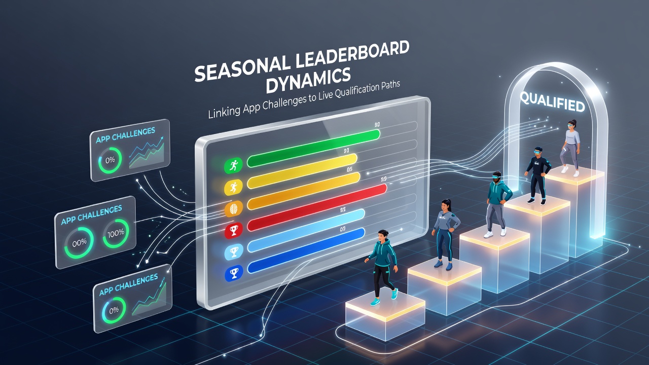 Poker app seasonal leaderboard displaying player rankings and challenge progress metrics